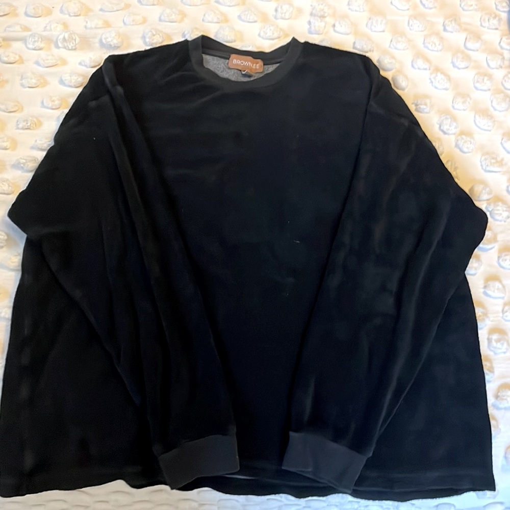 Black Brownlee French terry cloth pullover